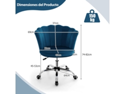 Silla De Oficina Giratoria De 360°, Silla De Tocador