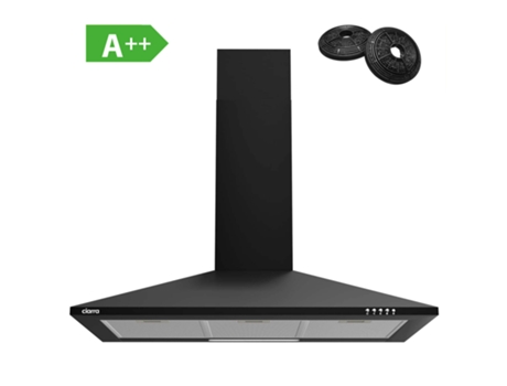 Campana de Pared CIARRA 201BK90 (370m3/h - 90 cm - Negro)