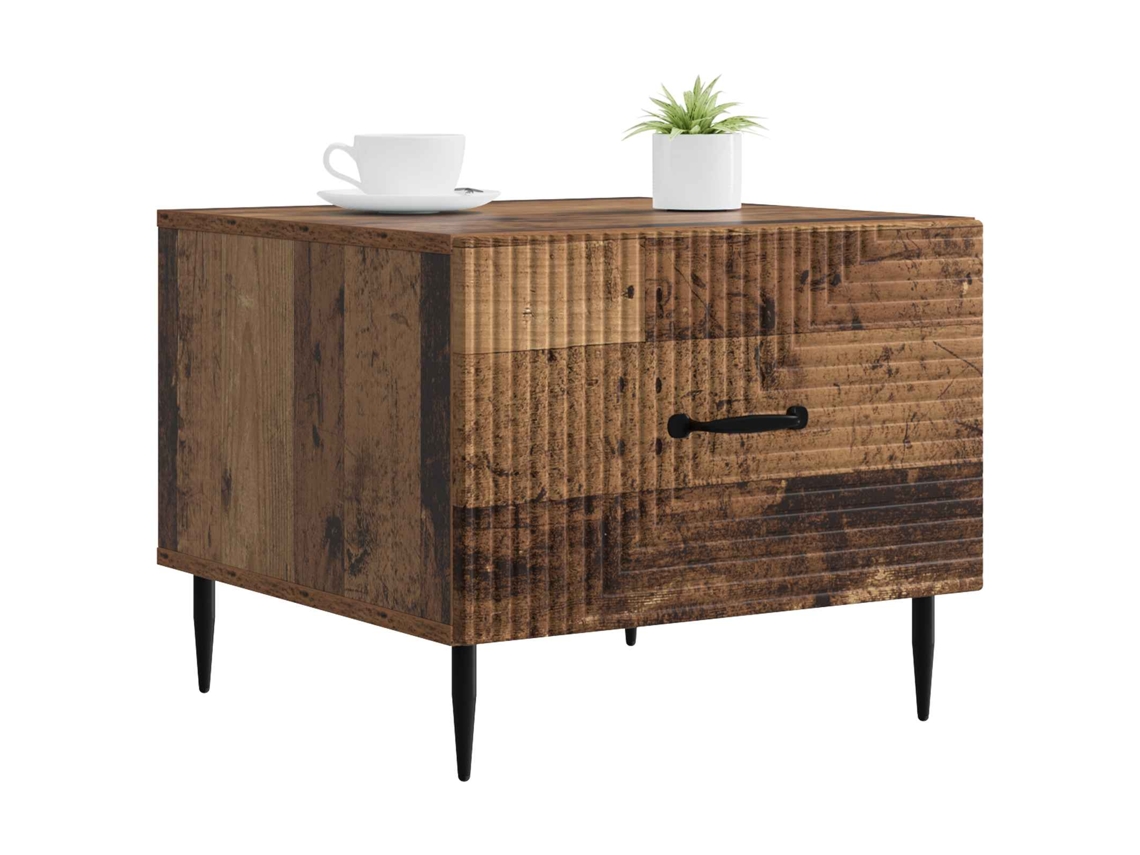 Maison Exclusive - Mesa De Café Con Cajón Madera Envejecida 49 X 50 X 40 Cm