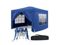 Carpa plegable de 3 x 3 m, impermeable, de altura ajustable, portátil, comercial, con 4 paredes laterales para acampar al aire libre.
