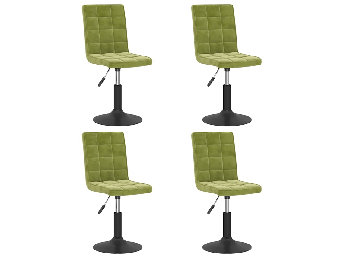 Maison Exclusive - Sillas De Comedor Giratorias 4 Uds De Terciopelo Verde Claro