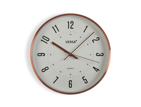 Reloj de Pared Versa Dorado Metal Aluminio (4,3 x 30,5 x 30,5 cm)
