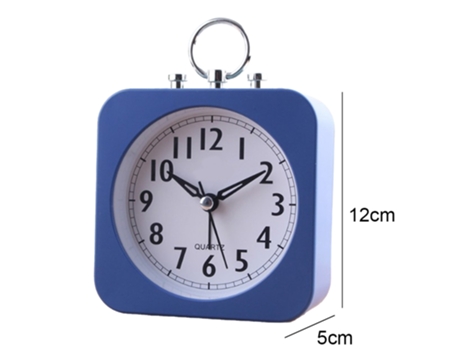 ELKUAIE Reloj despertador silencioso, reloj de escritorio para estudiantes mayores, luz de lujo, reloj casero simple para dormitorio