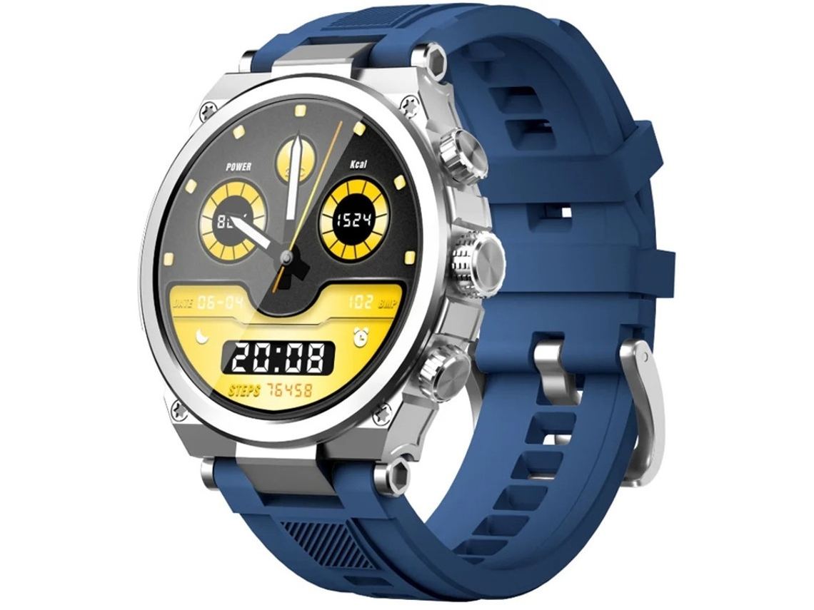 Reloj inteligente con llamadas Bluetooth, múltiples esferas de reloj, modos multideportivos y estilos de interfaz de usuario azules Bestvite