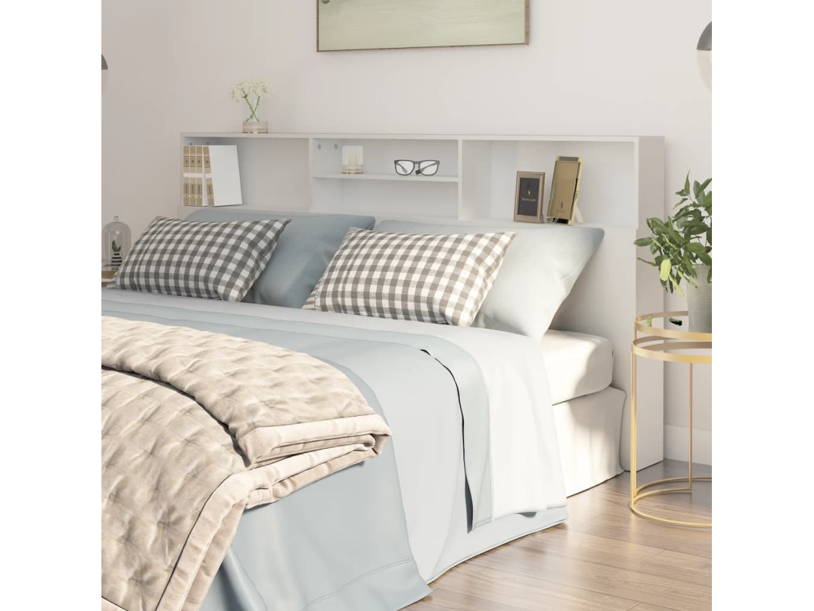 Mueble Cabecero Blanco 200x19x103,5 Cm
