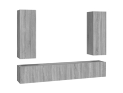 Maison Exclusive - Set De Muebles Para Tv 5 Pzas Madera Contrachapada Gris Sonoma