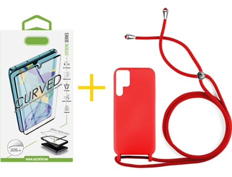 Carcasa + Protector de Pantalla para Samsung Galaxy S22 Ultra 5G SKYHE Rojo
