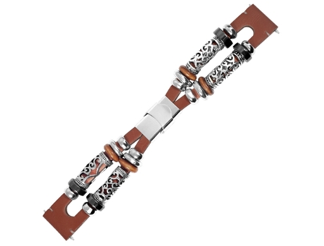Correa de piel auténtica 20mm cuenta hecha a mano para Amazfit GTR 42mm - marrón oscuro