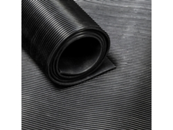 Alfombra de goma en rollo - nervadura fina - espesor 3 mm - ancho 40 cm IVOL