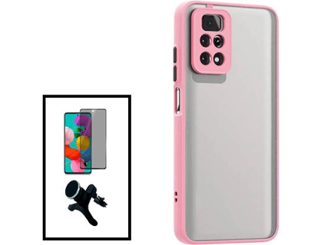 Kit Carcasa Trasera Protección Cámara + Protector de Pantalla Xiaomi Redmi Note 11 Pro 5G GIFT4ME Rosa