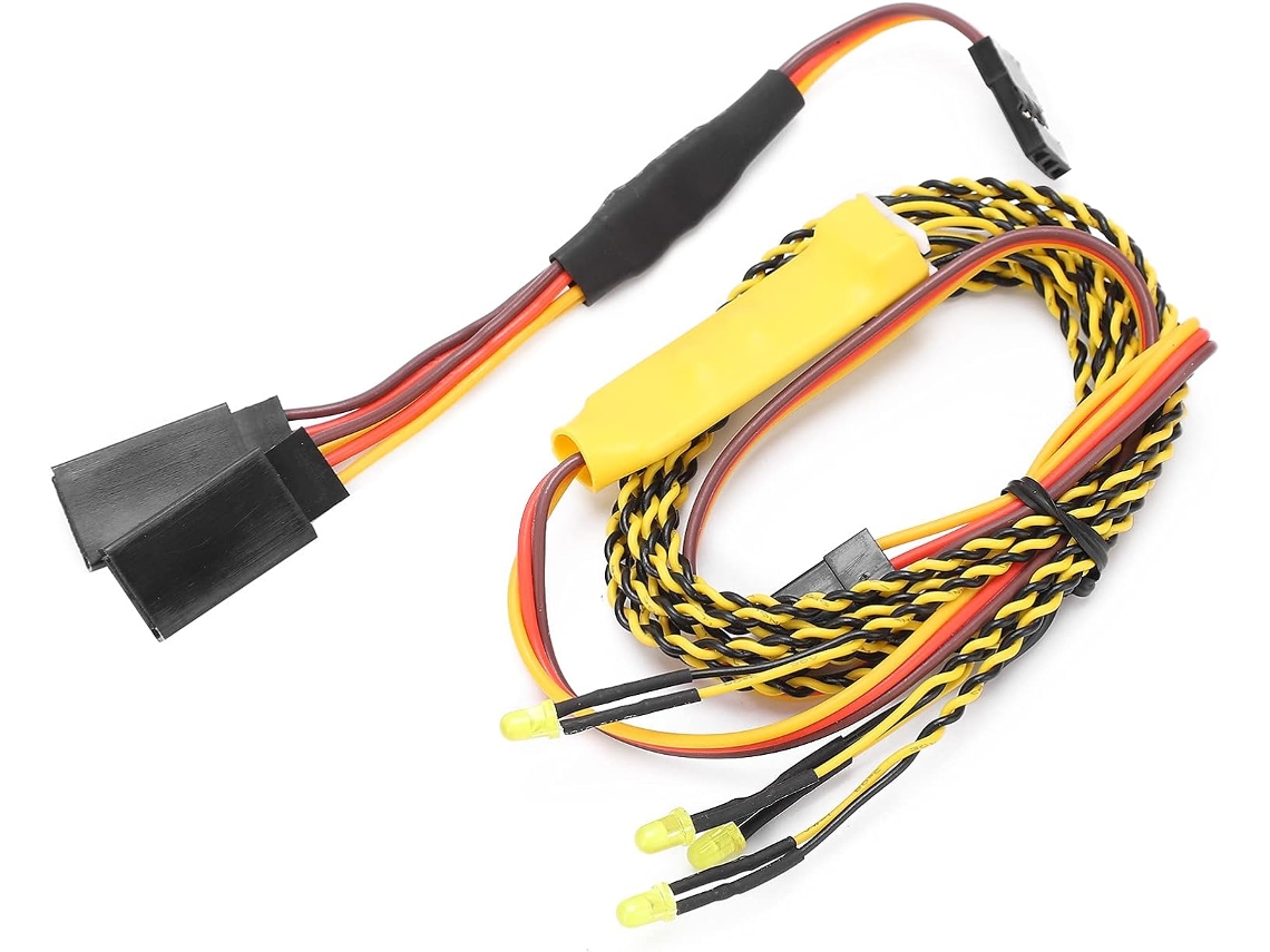 Juego De Intermitentes Para Coches Rc Con 4 Indicadores Led Y Cable En Y Para Una Experiencia Óptima.