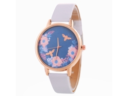 Reloj De Pulsera Zhoulianfa De Estilo Coreano Para Mujer Con Correa De Cuero, Diseño De Cuarzo, Blanco Zlf0544-c