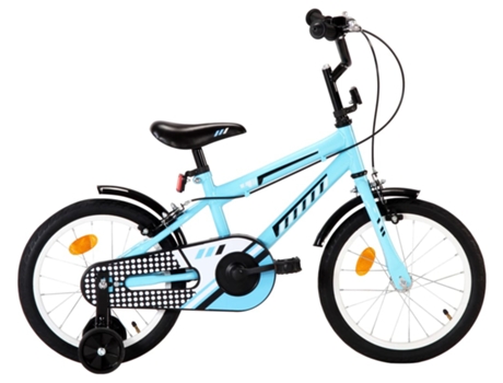 vidaXL Bicicleta para niños 16 pulgadas negro y azul