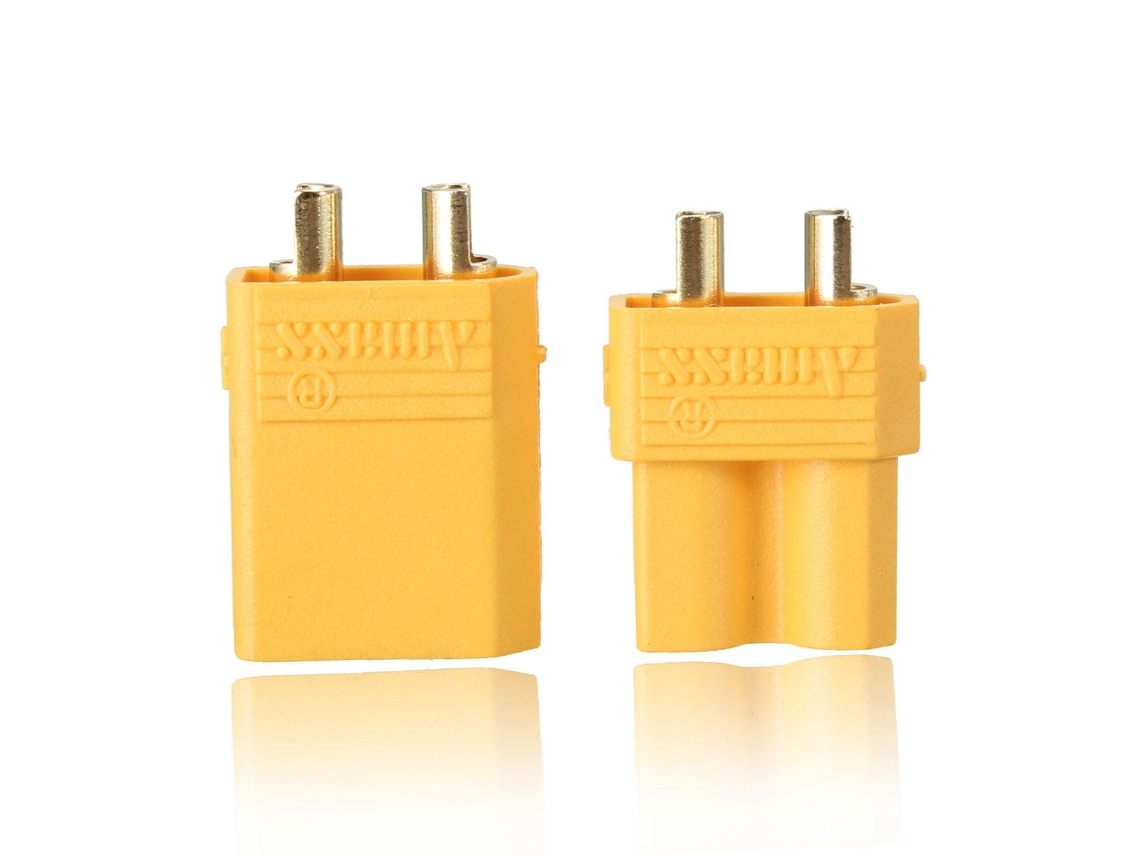 10 Pares de Conectores Xt30 de 2 Mm com Ficha Macho e Fêmea Banhados a Ouro MDUG
