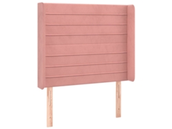 Maison Exclusive - Cabecero Con Orejas De Terciopelo Rosa 103x16x118/128 Cm