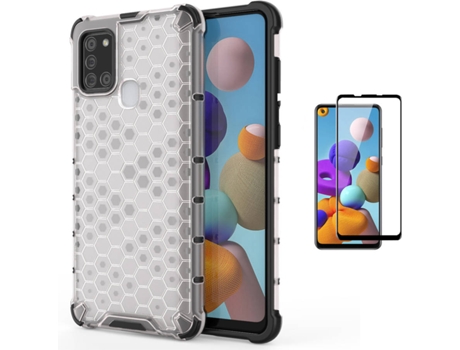 Kit Carcasa Y Protector Samsung A21S Flexguard Rumble