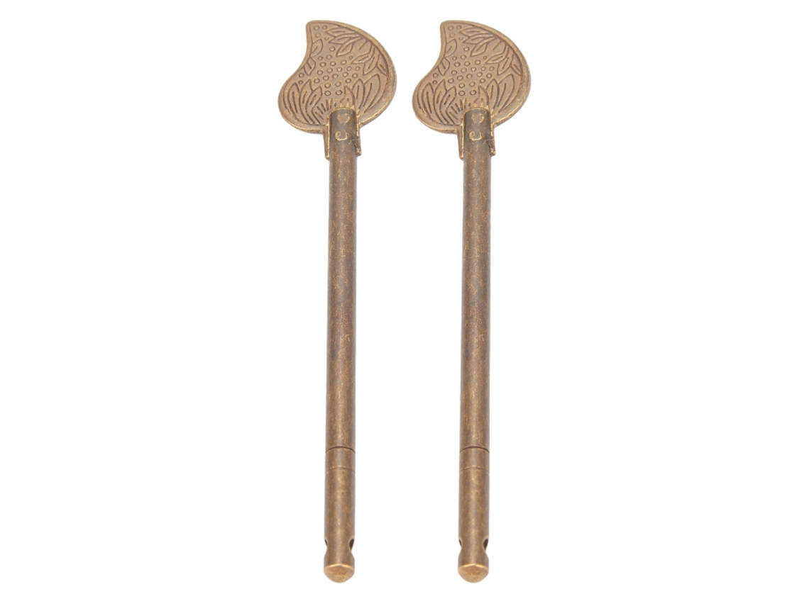 Cerradura de latón estilo retro de 11 cm con llave para armarios y cajones (sin marca).