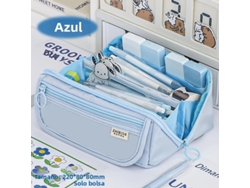 Estojo Prismático de Grande Capacidade, Design Multifuncional, Tecido de Alta Qualidade. MDUG (azul)