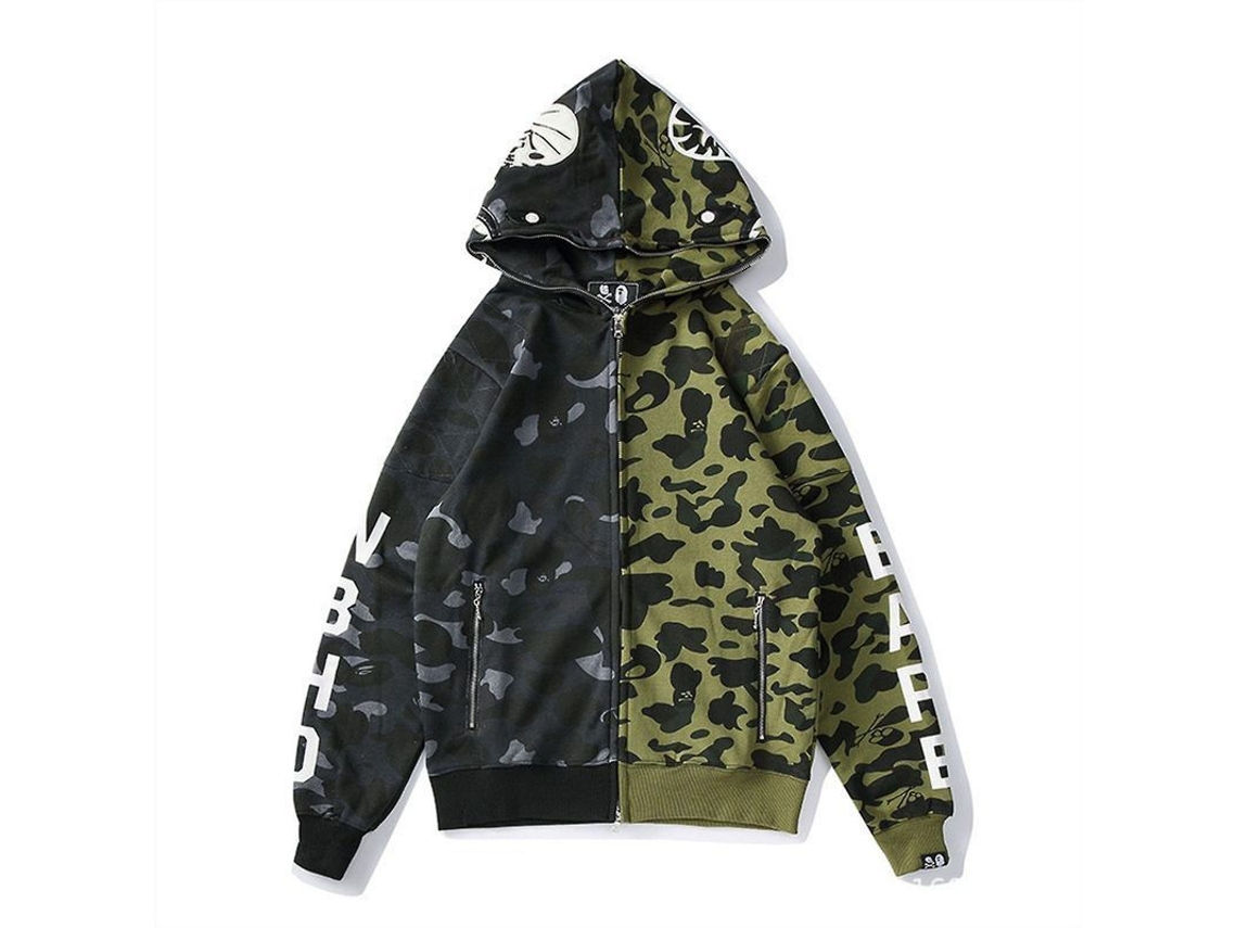 2026-chaqueta Con Cremallera Holgada De Camuflaje Para Hombre Y Niño Sudadera Con Capucha