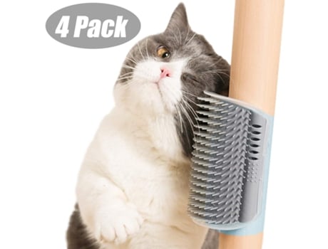 Juego De 4 Recortadores De Pared Para Gatos Cepillo De Afeitar Facial Para Esquinas Peine De Masaje ELKUAIE