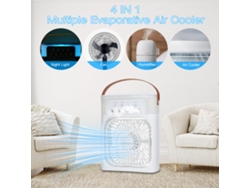 Mini humidificador con ventilador y enfriador 2026 con velocidades ajustables, luz nocturna y temporizador, USB para el hogar y la oficina.