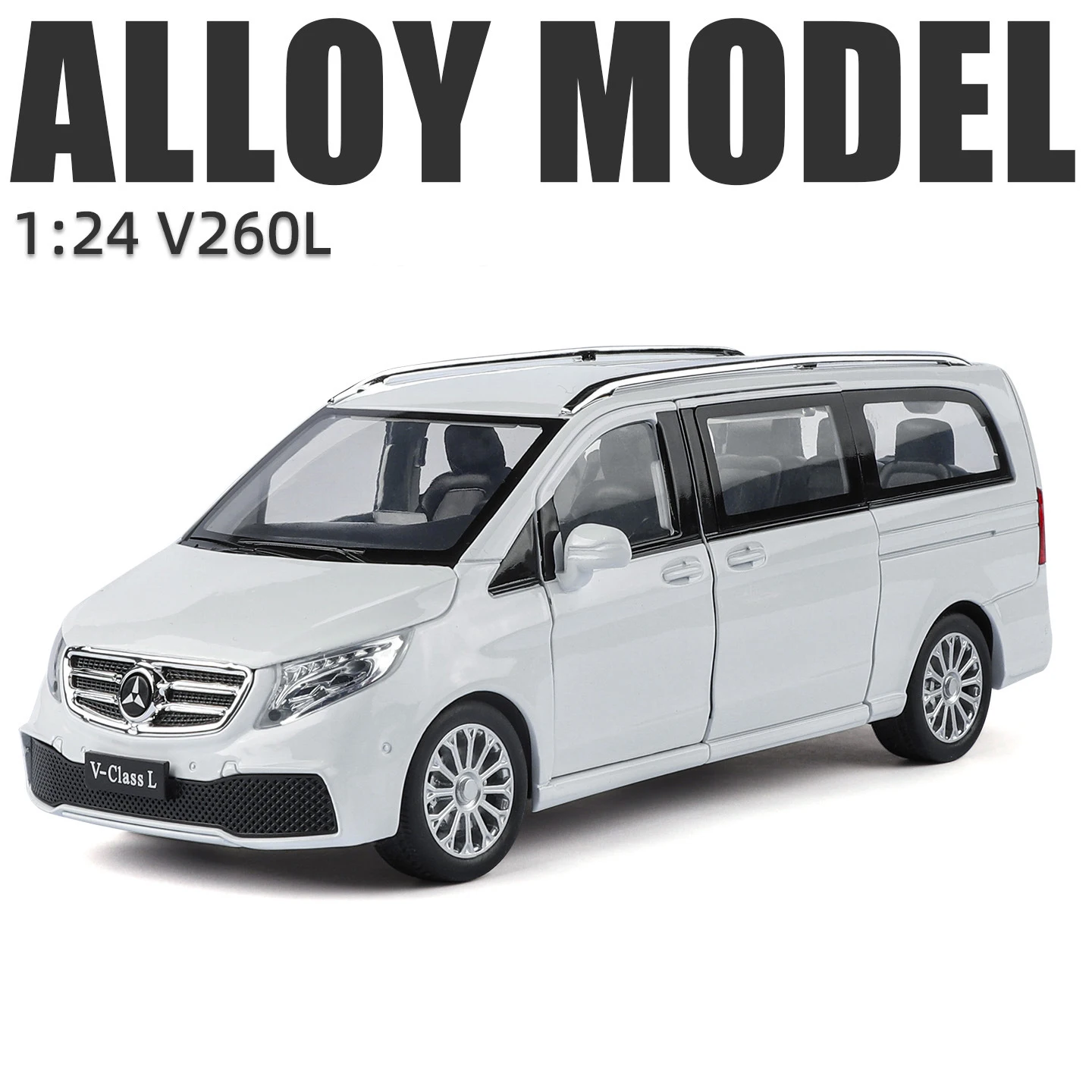 (branco) Miniatura De Carro Em Liga Metálica Na Escala 1:24 Com Função De Fricção, Som E Luz.