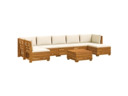 Maison Exclusive - Conjunto De Sofás De Exterior Con Cojín 8 Pieza Marrón