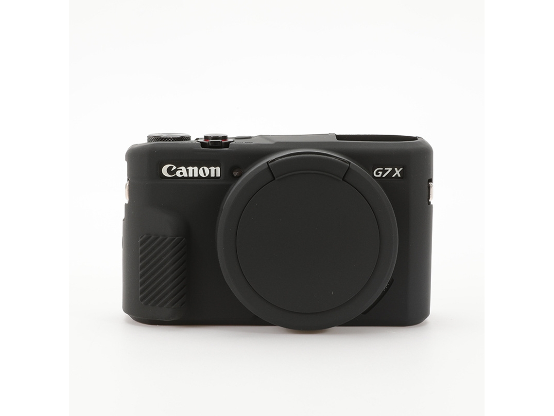 Funda protectora de silicona HEXINYIGJLY para Canon Powershot G7x, antiarañazos, incluye tapa de objetivo negra.