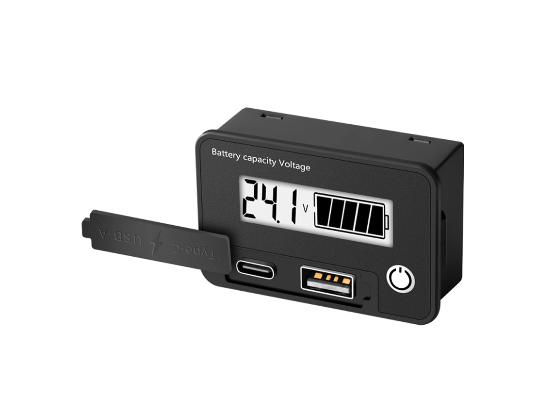 Comprobador De Capacidad Y Voltaje De Baterías De 8-30 V Cc. Voltímetro Digital Con Alarma Y Memoria De Fallos.