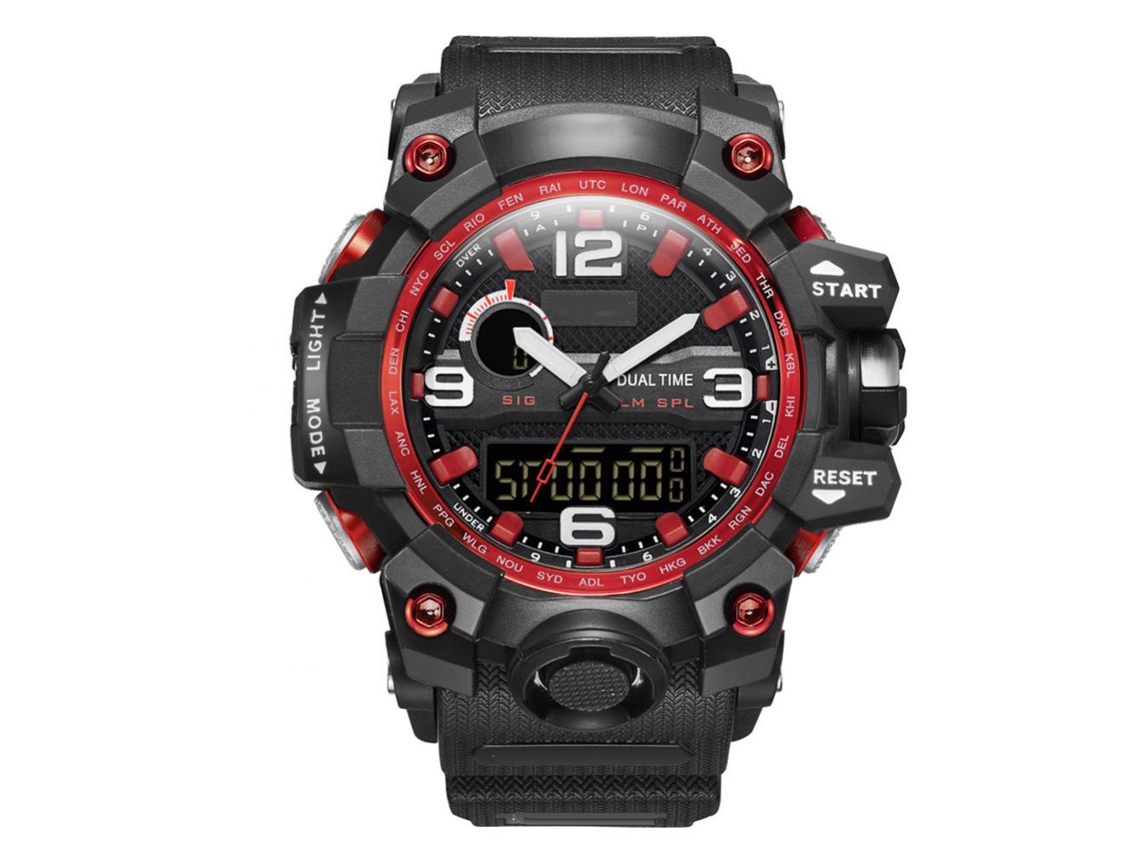 Reloj De Pulsera De Cuarzo Estilo Casual Impermeable Con Correa De Plástico Mizums (rojo)