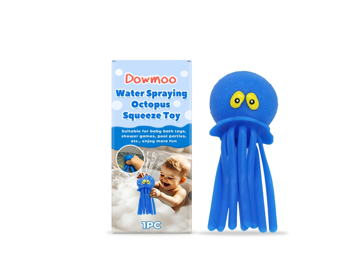 Juguete de pulpo que lanza chorros de agua y estrujador