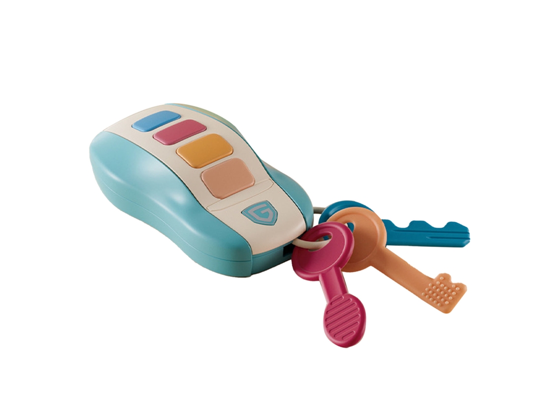 Coche De Juguete Inteligente Con Llaves, 4 Sonidos, 10 Canciones Y Luces Simuladas - Azul