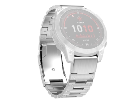 Correa de acero inoxidable liberación rápida de 26mm con cierre para Garmin Fenix 7X/7X Solar/Enduro/Coros Vertix 2 - plata
