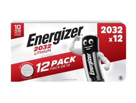 ENERGIZER Pila Botón Litio CR2032 Pack 12 unidades