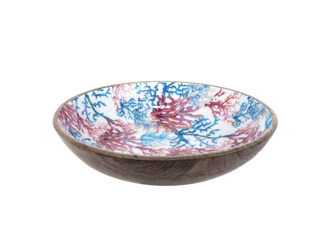 Plato Hondo SIGNES GRIMALT Coral Madera 30x7x30 cm