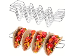 Moldes De Acero Inoxidable Para Tacos, Con Capacidad Para 4 Tortillas.