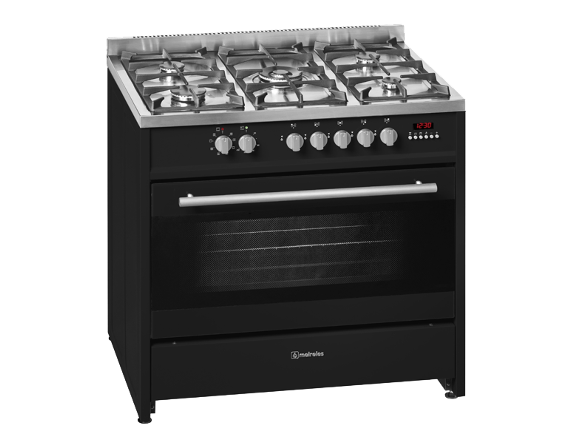 Cocina MEIRELES E 911 BL NAT (121 L - Gas Natural - Negro) 90x60