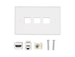 Placa De Parede Com 3 Portas Hd Multimedia Interface Cat6 Tv F Head Para Hdtvs