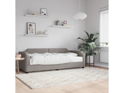 Sofá Cama Con Colchón Tela Gris Taupe 80x200 Cm