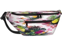 Bolso de hombro unisex con estampado floral y de tucanes, 38 x 25 x 9 x 19 cm, impermeable.