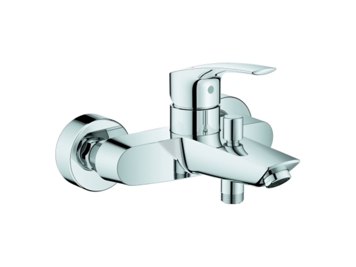 Grifo monomando para bañera Eurosmart, 188 mm de proyección, para montaje en pared, 33300003, Grohe, color cromo