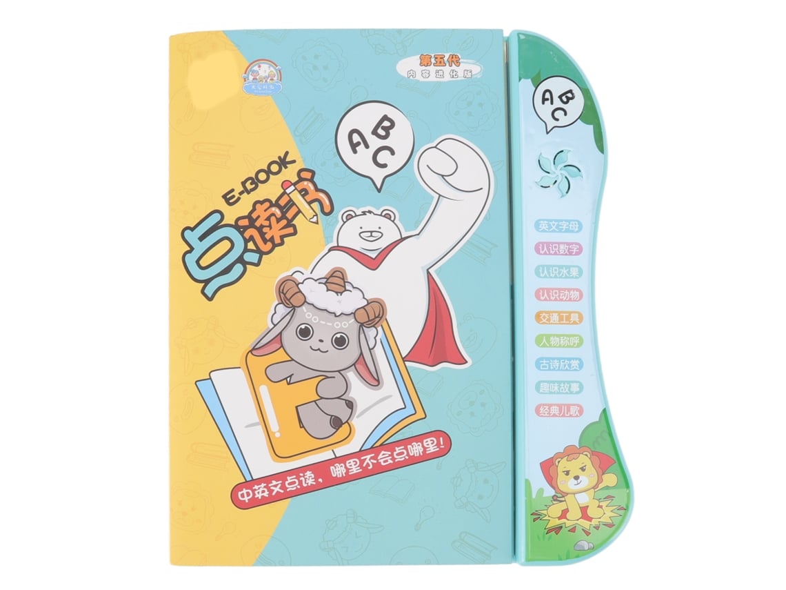 Máquina De Leitura Infantil Chinês-inglês Livro Eletrônico Educativo Sons Claro Para Crianças