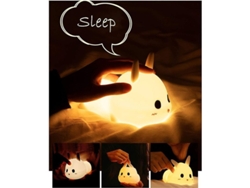 Lámpara De Noche Recargable De Silicona Para Niños, Lámpara De Conejo Para Interiores, Regalo