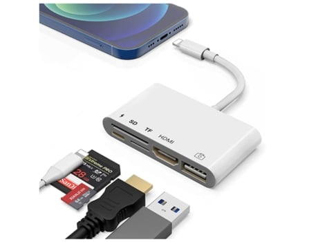 Adaptador de iluminación USB a HDMI HDMI0117-Y1 Blanco