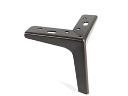 Pata metálica modelo tee disponible en negro mate y marrón altura altura 120mm acabado negro mate