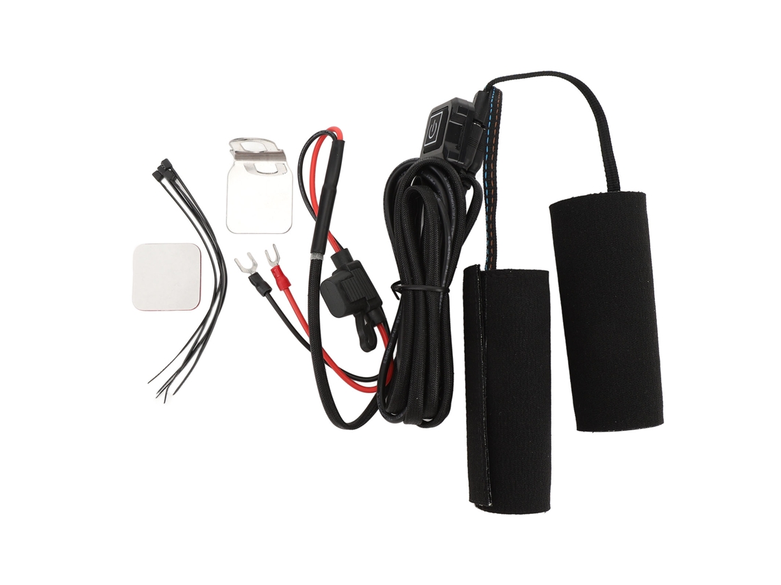 Puños calefactables para motocicleta Rebe-cover, 12V, resistentes al agua con certificación IP67, 3 niveles de temperatura, con cierre de velcro.