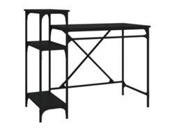 Escritorio Secreter Negro con Estantes MAISON EXCLUSIVE en Madera/Derivados de Hierro