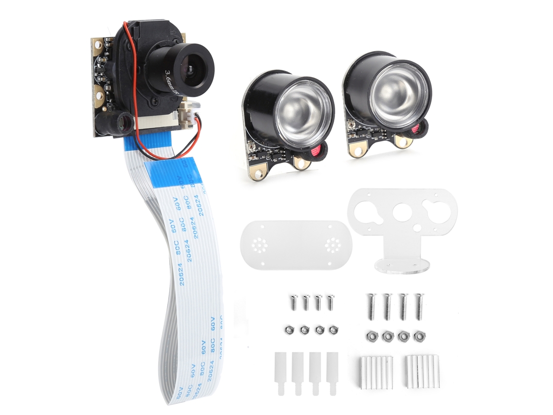 Módulo De Cámara Hd De 5mp Para Raspberry Pi Con Conmutación Automática Ircut Y Luz Infrarroja