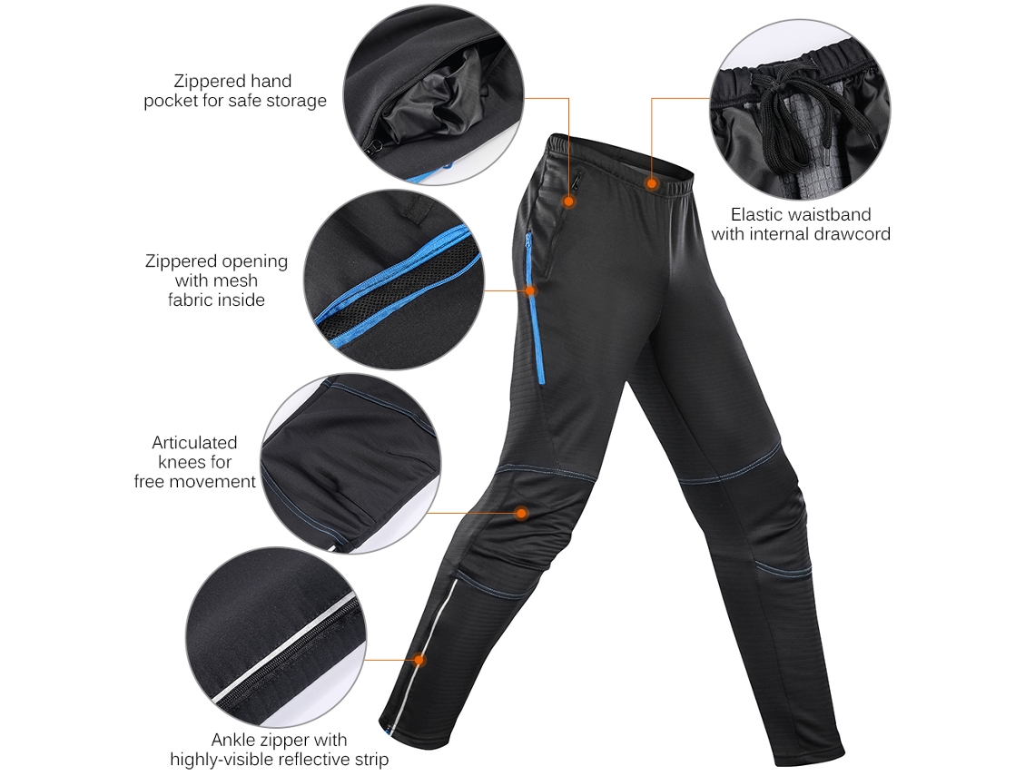 Pantalones De Ciclismo Para Hombre, Impermeables, Térmicos, Cortavientos, Para Invierno, Mtb, Running Y Deportes