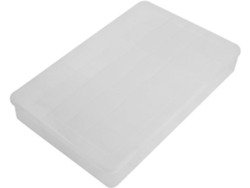 Estuche blanco transparente con 24 compartimentos para componentes electrónicos CHABERLU